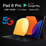 2024 NEW Pad 6 Pro Android Tablet PC Android12  16GB 1TB 5G Dual SIM Phone Call GPS Bluetooth WiFi Google Tablette PC Mi Tab