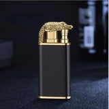 Cool Faucet Double Fire Lighter Jet Flame Open Flame Windproof Butane Gas Crocodile Lighter Men's Gift Small Toy Cigarette Tool