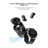 2023 New Wireless Bluetooth TWS Two In One Headset Smart Watch Men Women Healthy Sport Fitness Music Watches For Android IOS